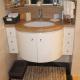 Mobile bagno in sagoma circolare laccato lucido 